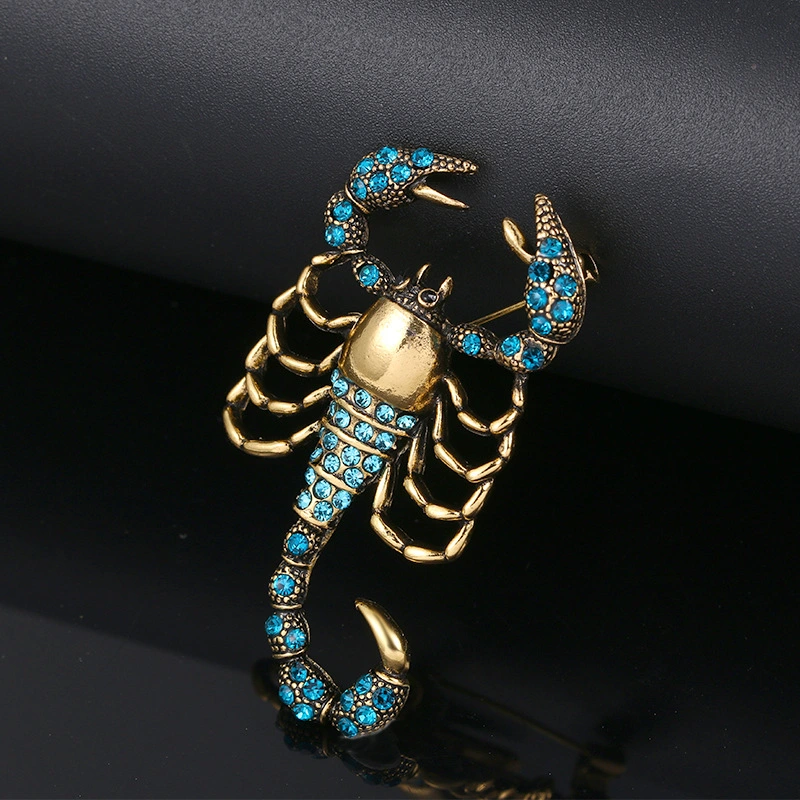 Alloy Scorpion Rhinestone Brooch