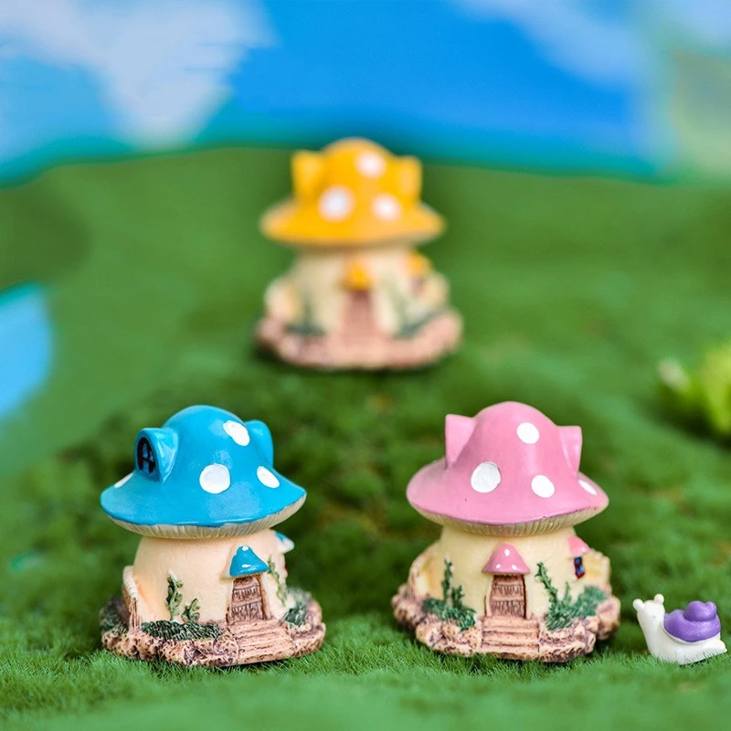 Mushroom House Micro Landscape Decoration Resin Artifact Villa House