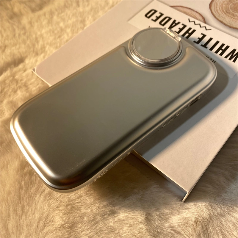 Clamshell Mirror Silver Frosted Phone Case