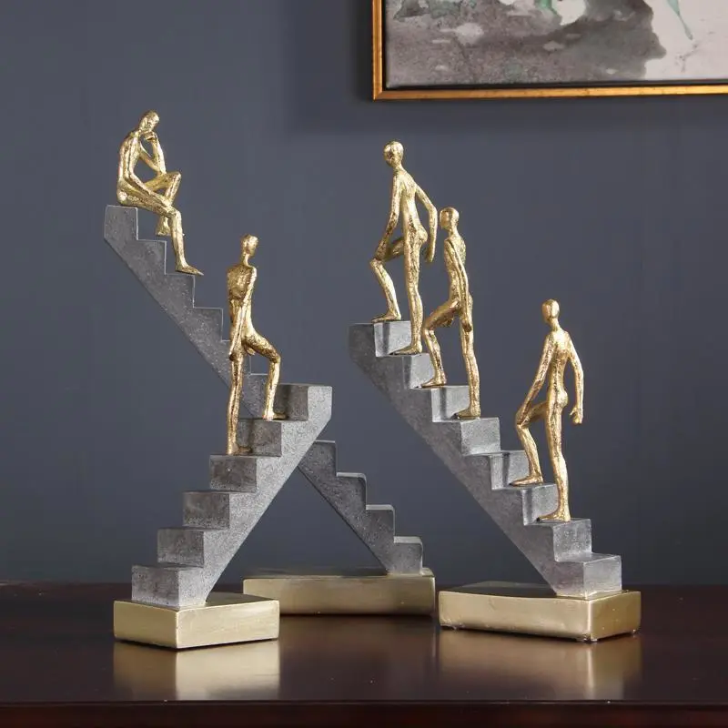 Individuality Art Sculpture Works Thinker Climbing Ornaments