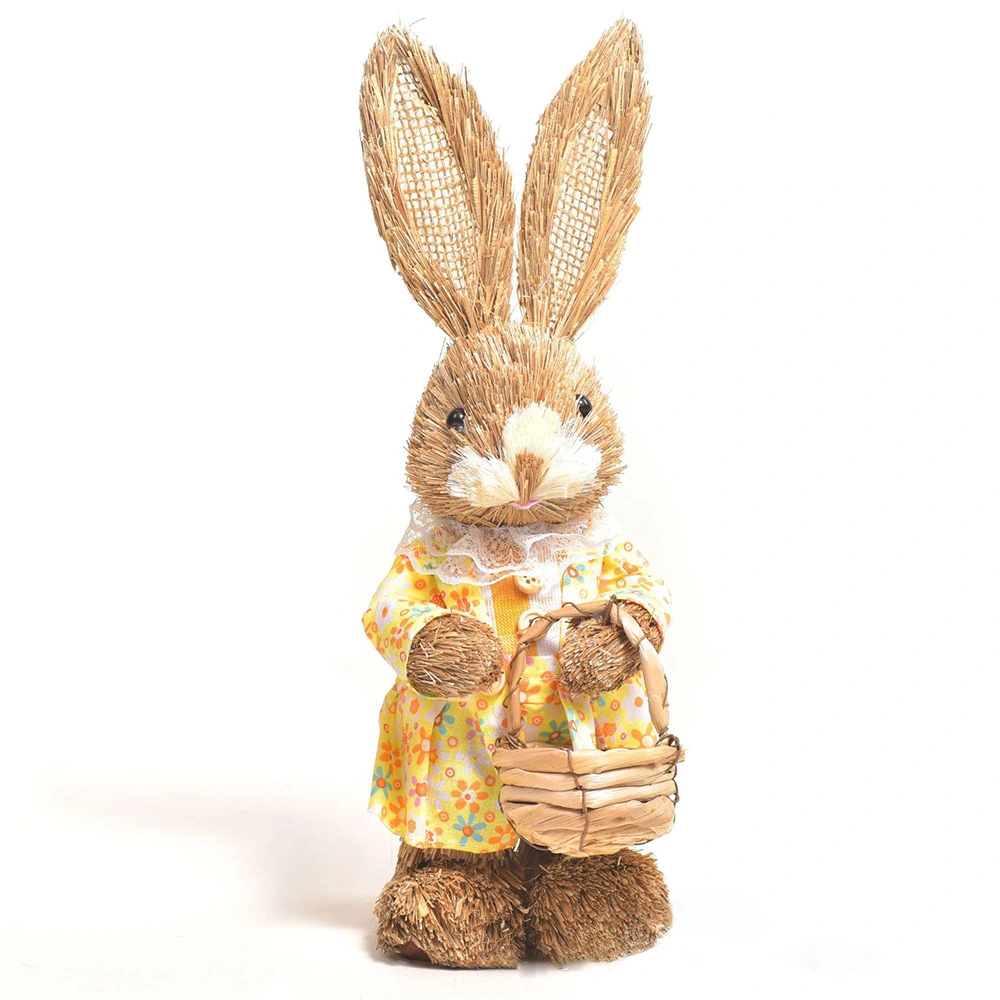 Simulation Papyrus Easter Rabbit Decoration Home Shopping Mall Garden Decoration European Fairy Tale Rabbit Decorations