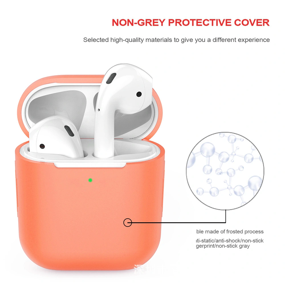 Applicable To Airpods 12 Wireless Bluetooth Headset Liquid Silicone Protective Case Drop-resistant Storage Box