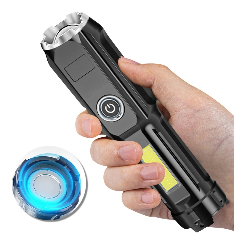 Cross-border Cob Sidelight Flashlight Outdoor Led Charging Household Magnetic Work Light Mini Small Power Torch Flashlight Tube Wholesale