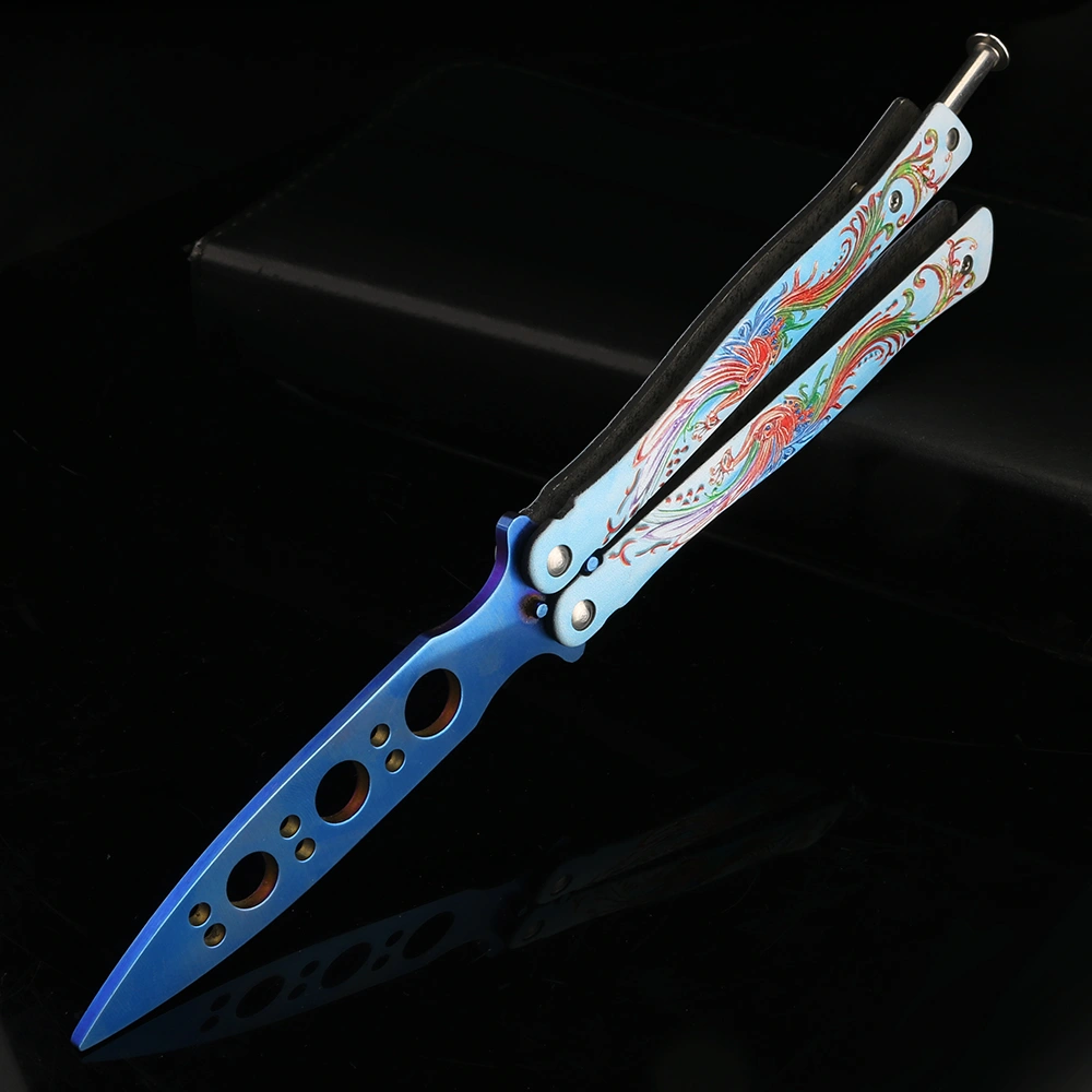 Fashion All Steel Butterfly Knife Without Cutting Edge