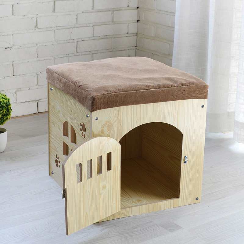 Removable And Washable Four Seasons Pet House, Wooden Pet Nest