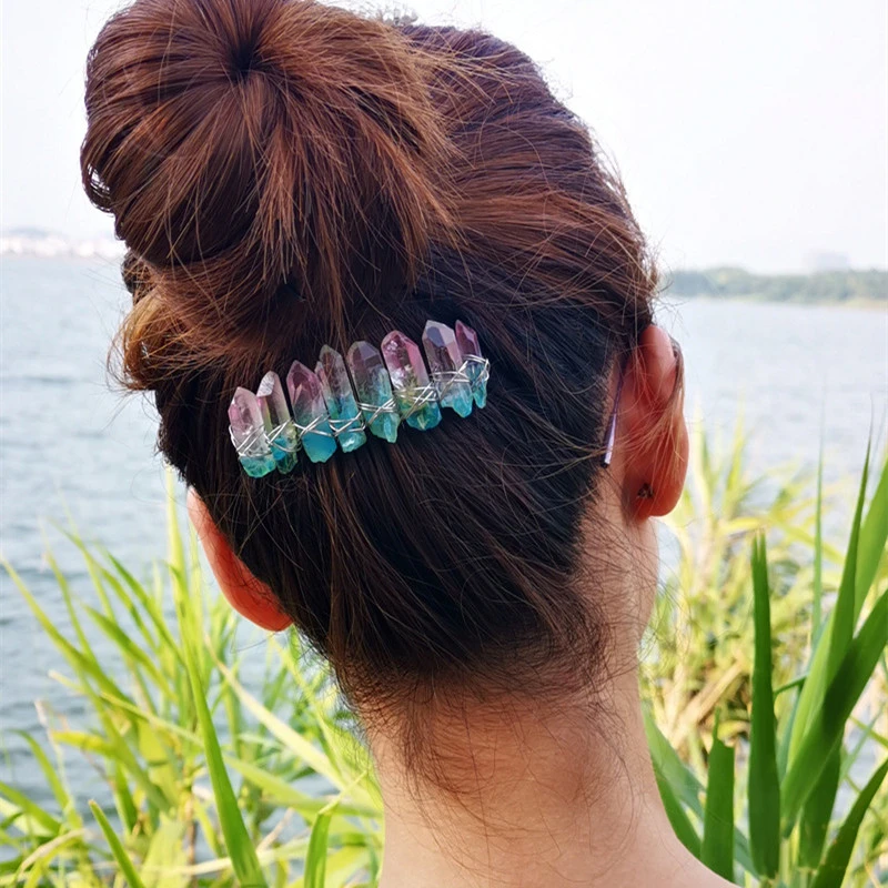 Natural Plated Two Colour 20 Tooth Hair Comb Diy