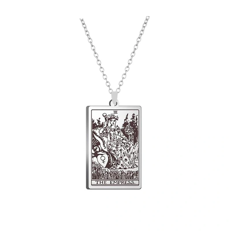 Alloy Electroplated Tarot Necklace