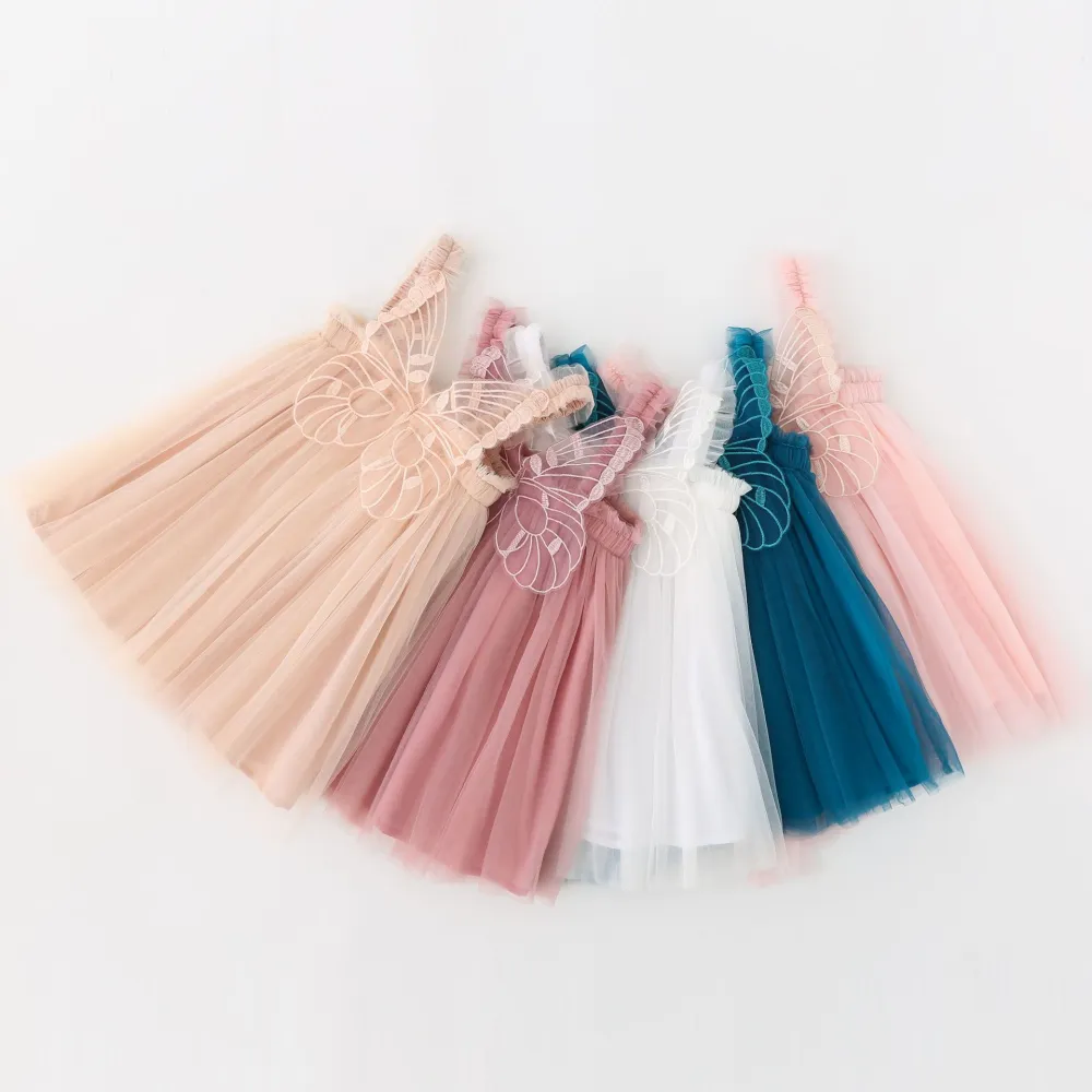 Dress Sling Birthday Dress Pettiskirt Three-dimensional Angel Wings Fairy Skirt