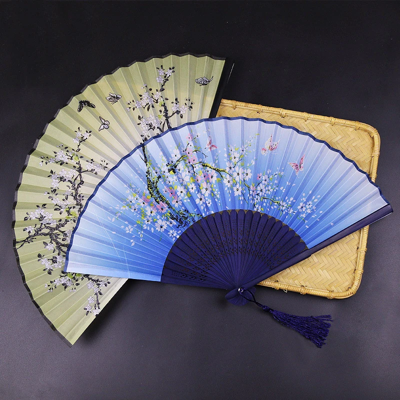 Women's Fashion Silk Bamboo Folding Fan