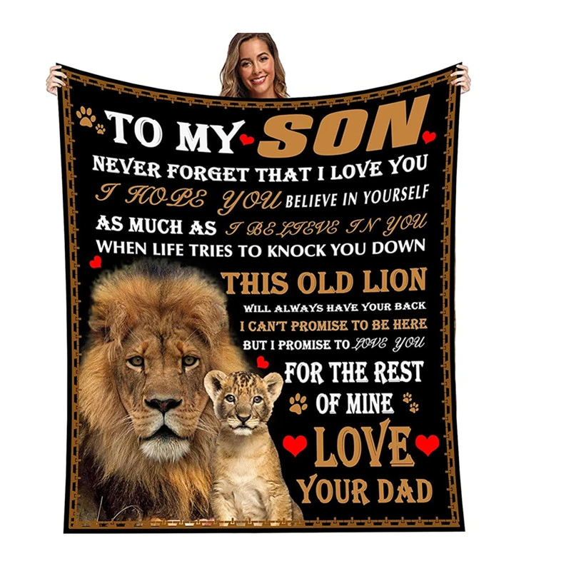 Lion Flannel Blanket Gift Digital Printing