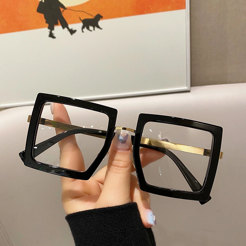 Korean Version Of The Netflix Model Thick Frame Square Anti-blue Light Glasses Frame Female
