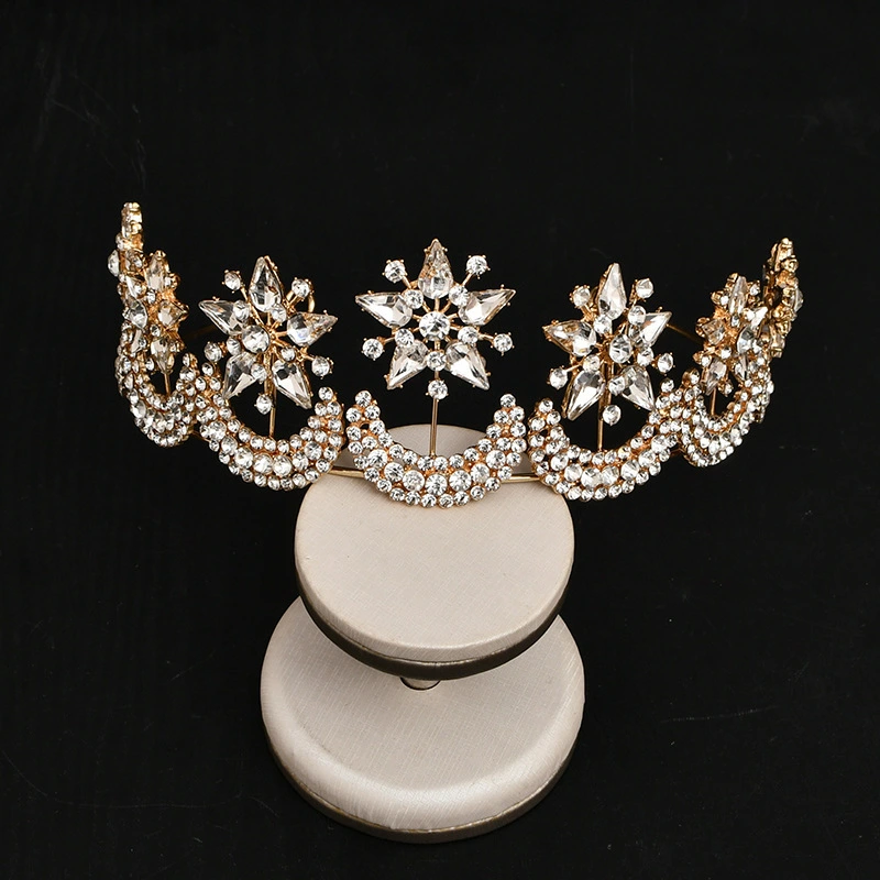 New Korean-style Rhinestone Wedding Wedding Bridal Jewelry Crystal Star Crown