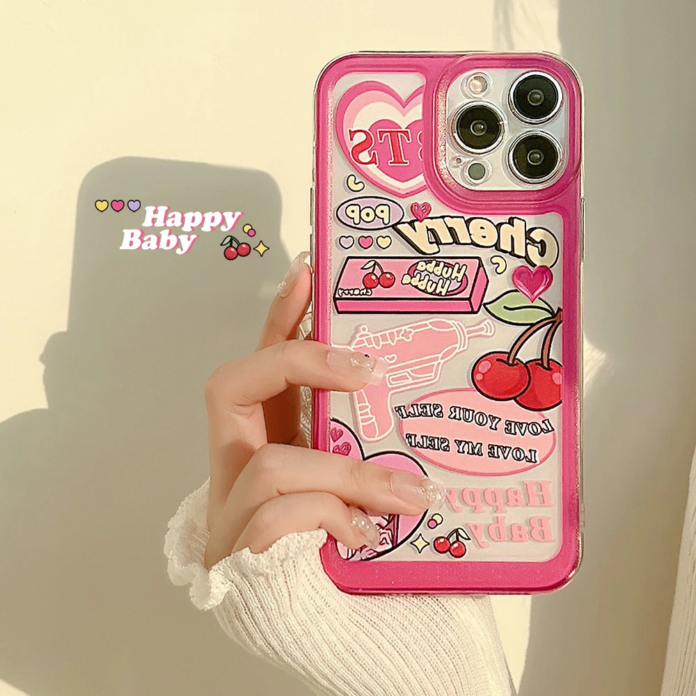 Illustration Sweet Cool Style Silicone Phone Case