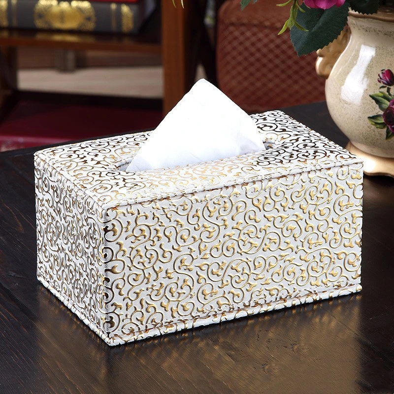 Car Creative Carved European-style Tissue Box Leather