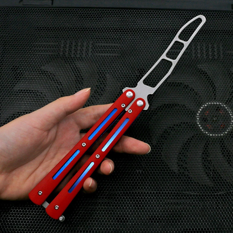 Outdoor Folding Toy With Uncut Butterfly Knife