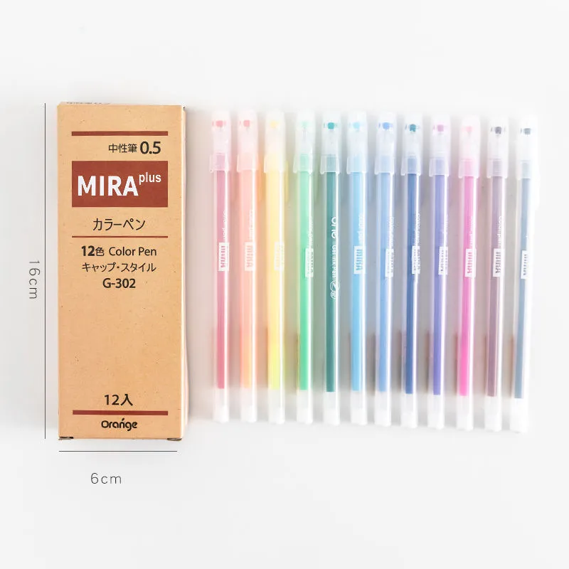 Color Gel Pen Student Quick-drying Needle Tubing Type Stationery School Supplies