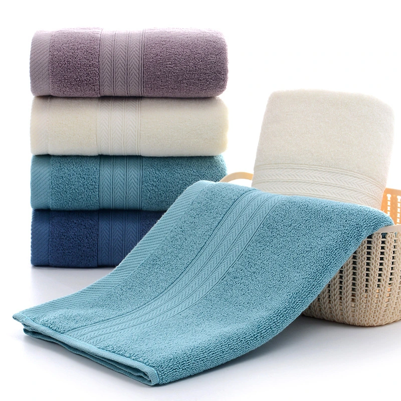 Home Fashion Simple Solid Color Cotton Towel