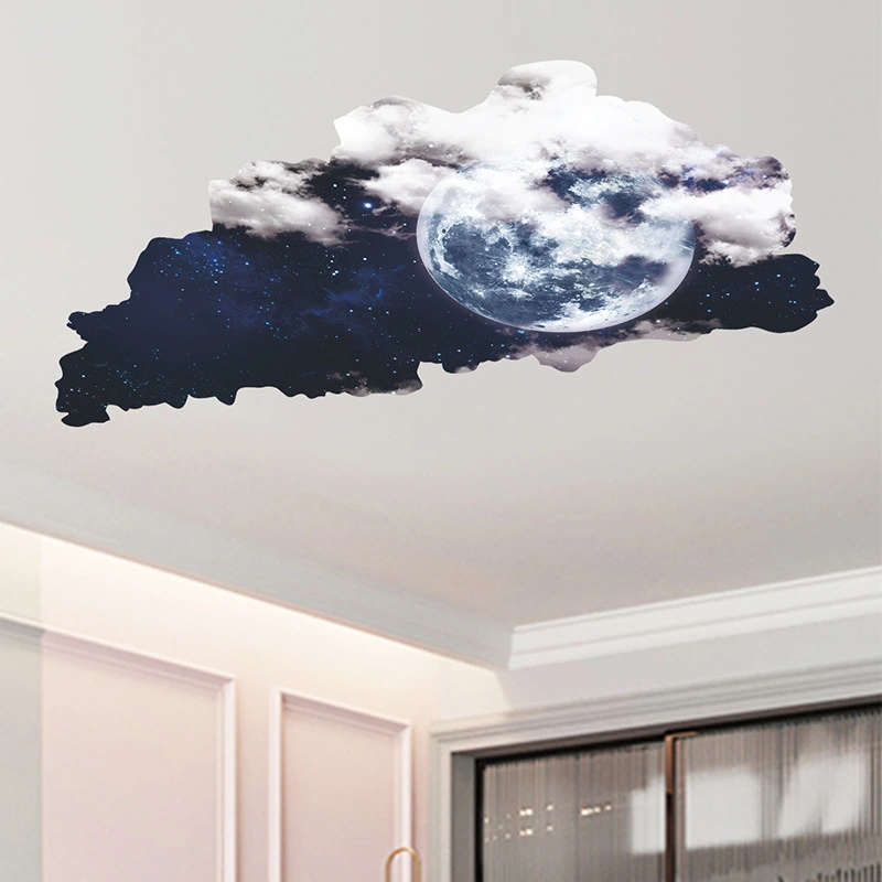 Universe Star Moon Cloud Bedroom Hallway Home Wall Background Decoration Stickers Self-adhesive