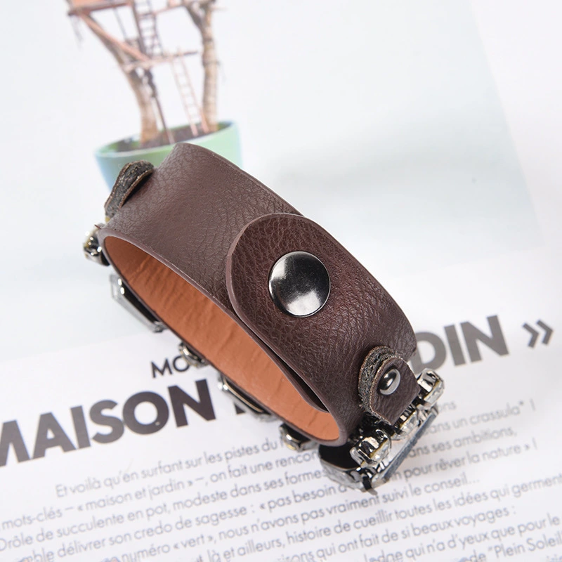 Creative Snap Adjustable Leather Bracelet