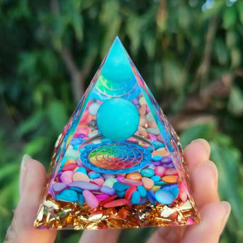 Pyramid Crystal Gravel Drops Glue Resin Home Desktop Handmade Ornaments