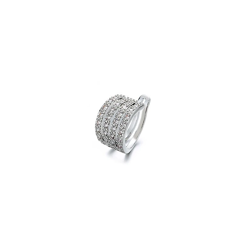 Full Diamond Super Sparkling Zirconia Ear Clip Without Ear Hole