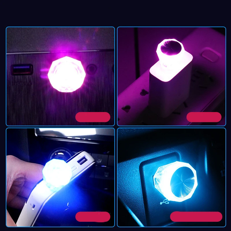 Cigarette Lighter USB Atmosphere Light LED