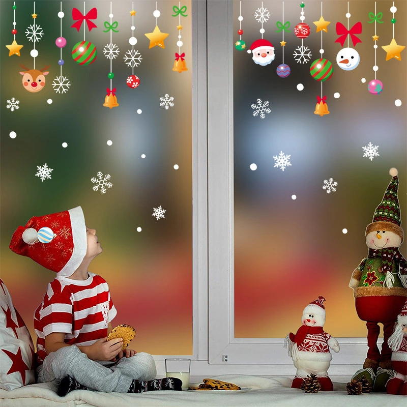 Window Sticker Santa Claus Glass Static Sticker