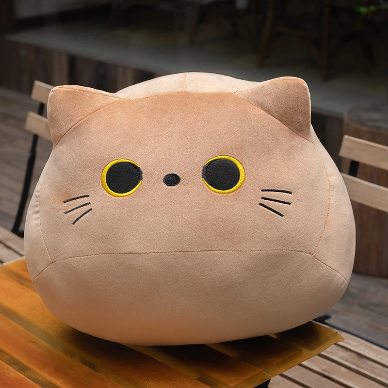 Cross-border Cartoon Kitty Pillow Cute Black Cat White Cat Plush Doll