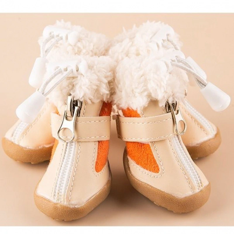 Dog Shoes Pet Winter Fleece Lining Shoes