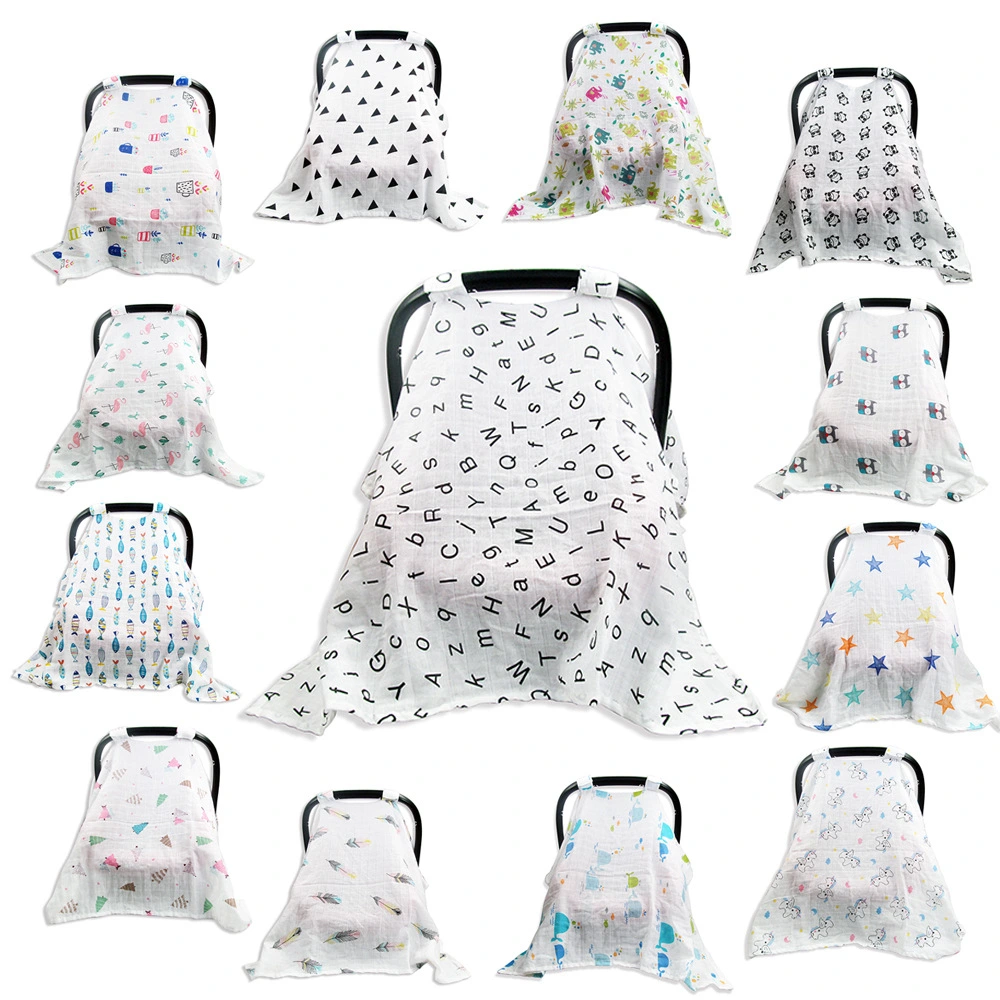 Pure Cotton Double Gauze Stroller Sunshade