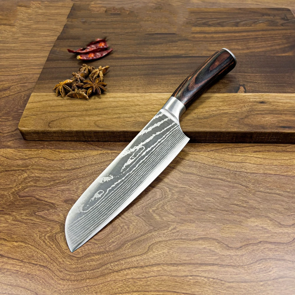 Damascus Pattern Japanese Kitchen Knife