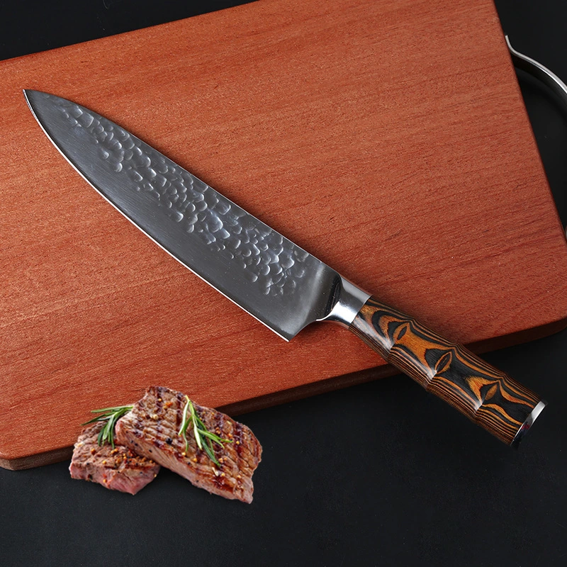 Stainless Steel Hammer Pattern Chef Knife