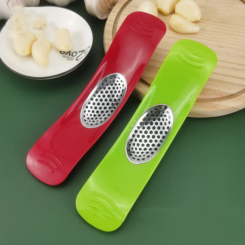 Household Fashionable Stainless Steel Garlic Press Boat