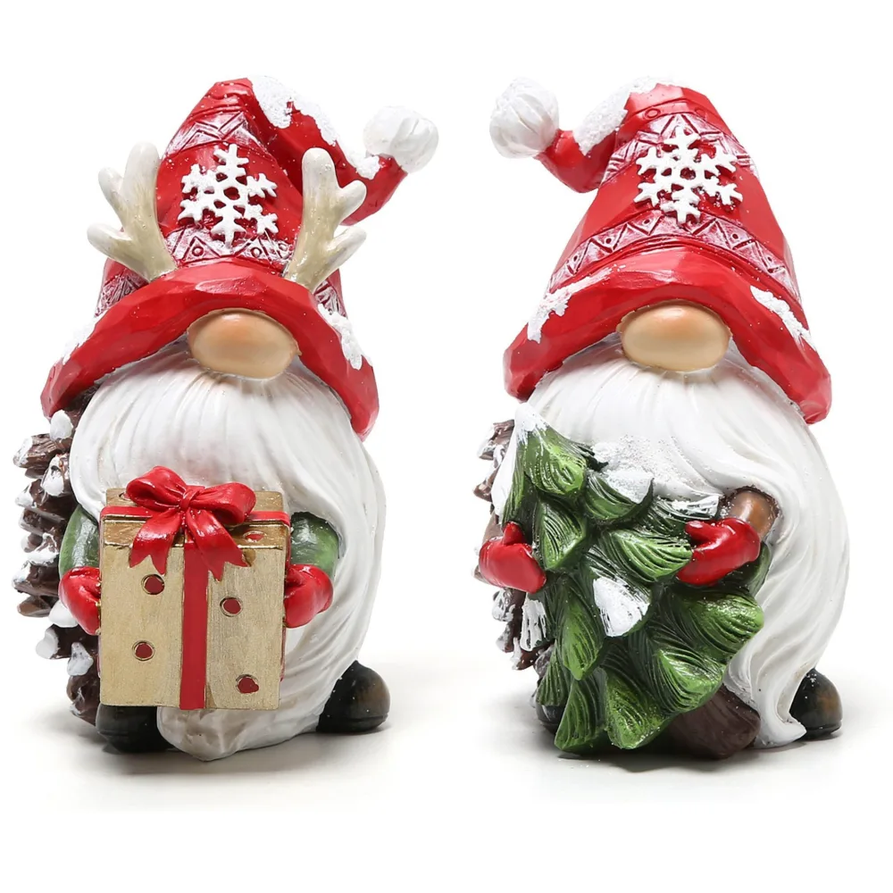 Christmas Statue Gnome Old Man Resin Desktop Ornaments Crafts