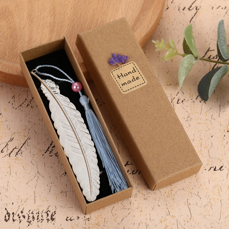 Gift Chinese Style Tassel Feather Bookmark