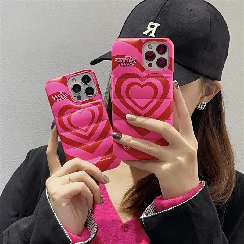 Women's Fashion Love Down Jacket Phone Case