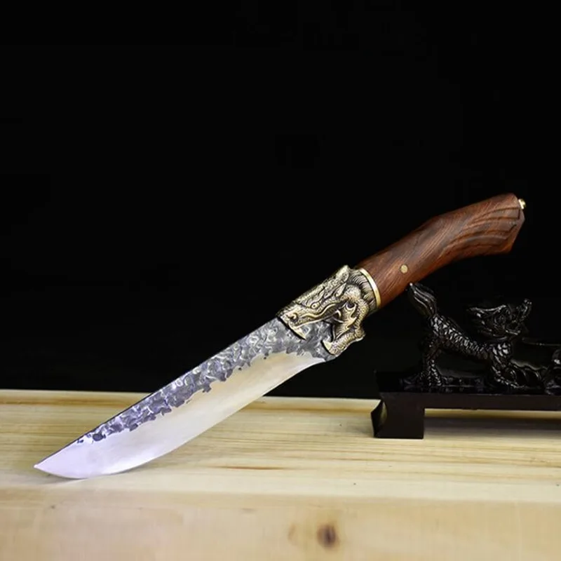 Hammered hand boning knife