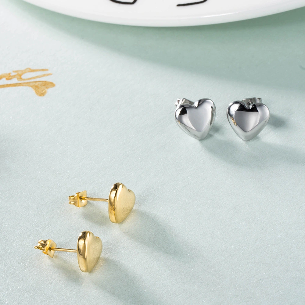 Chaopai Korean Version Peach Heart Earrings Are Simple And Fashionable