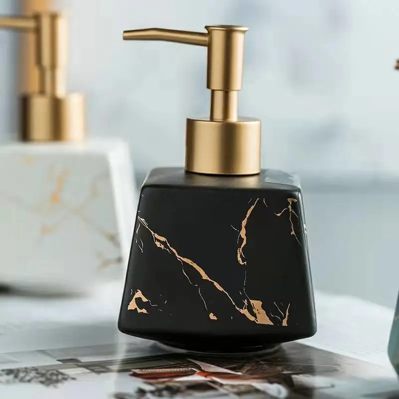 Ceramic Marble Bathroom Bottle Hand Sanitizer Bottle