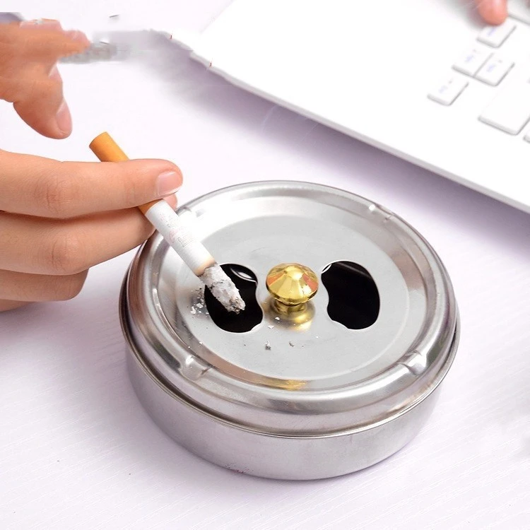 Rotary Self-extinguishing Ashtray With Lid