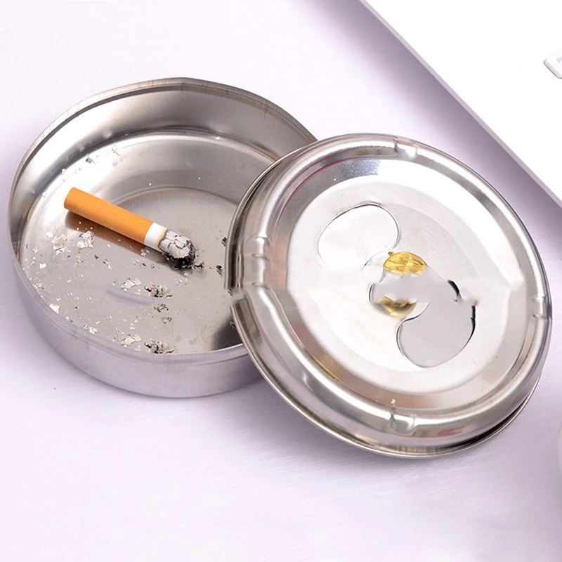 Rotary Self-extinguishing Ashtray With Lid