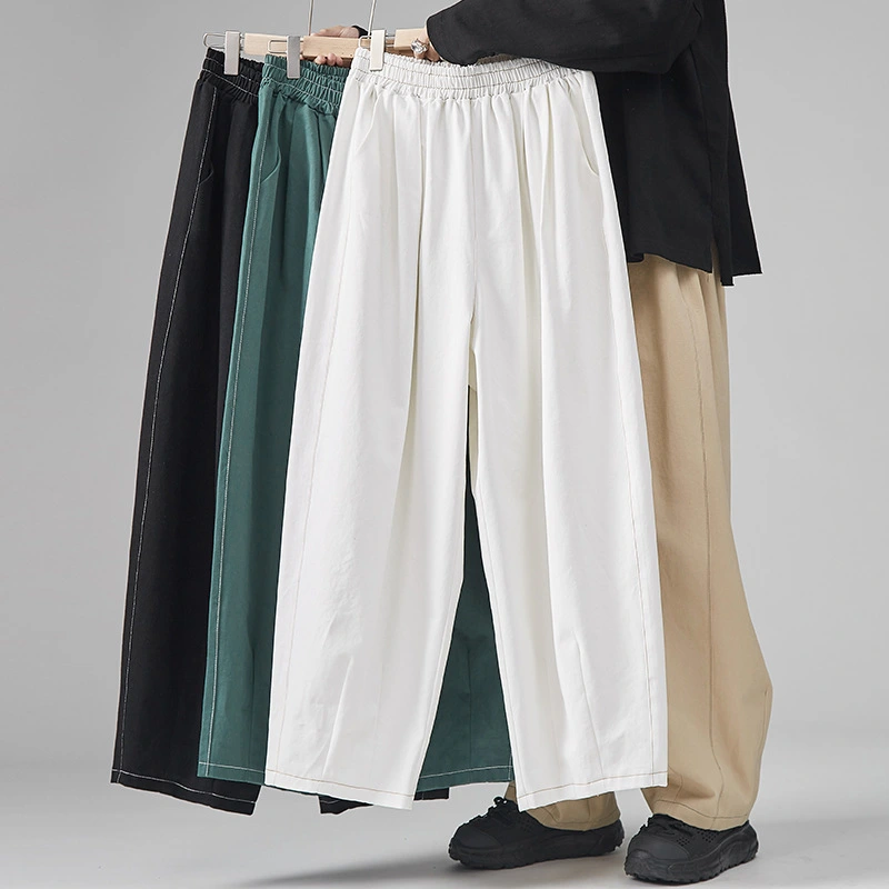 Men's And Women's Straight Wide Leg Cropped Trousers