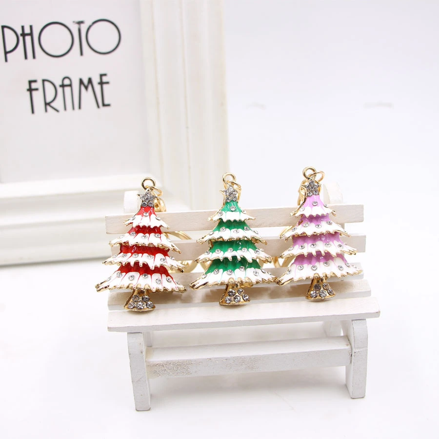 Christmas Tree Alloy Key Ring Mobile Phone Bag Package Pendant