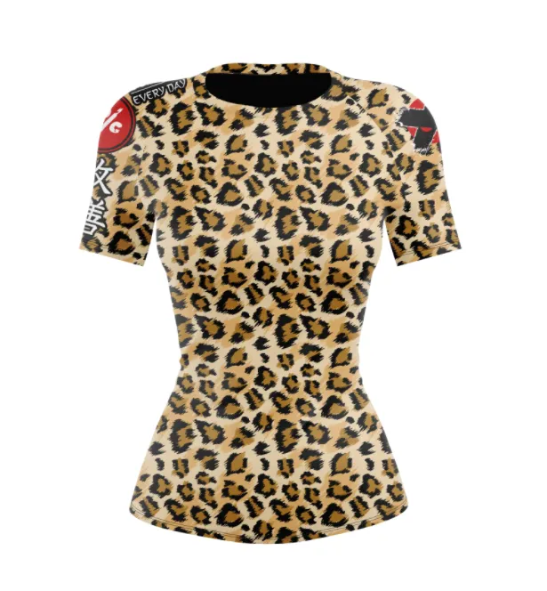 XM Women Leopard Shortsleeve