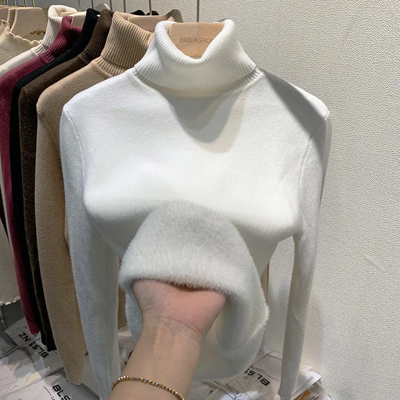 Autumn And Winter New Western Style Slim Fit Inner Wear Turtleneck Knitting Bottoming Shirt
