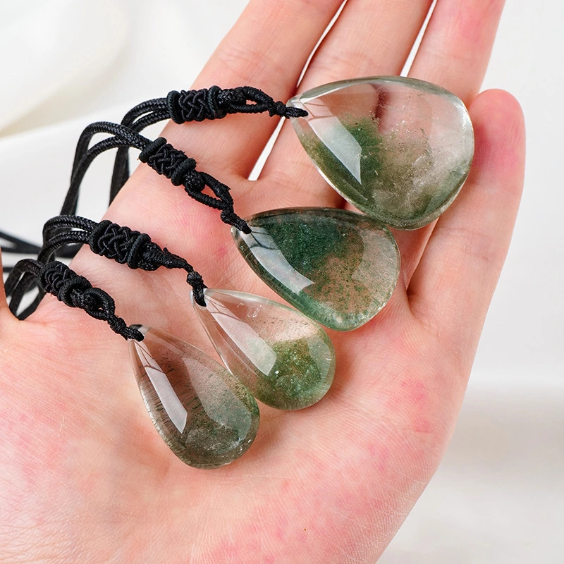 Raw Stone Polished Crystal Pendant Necklace