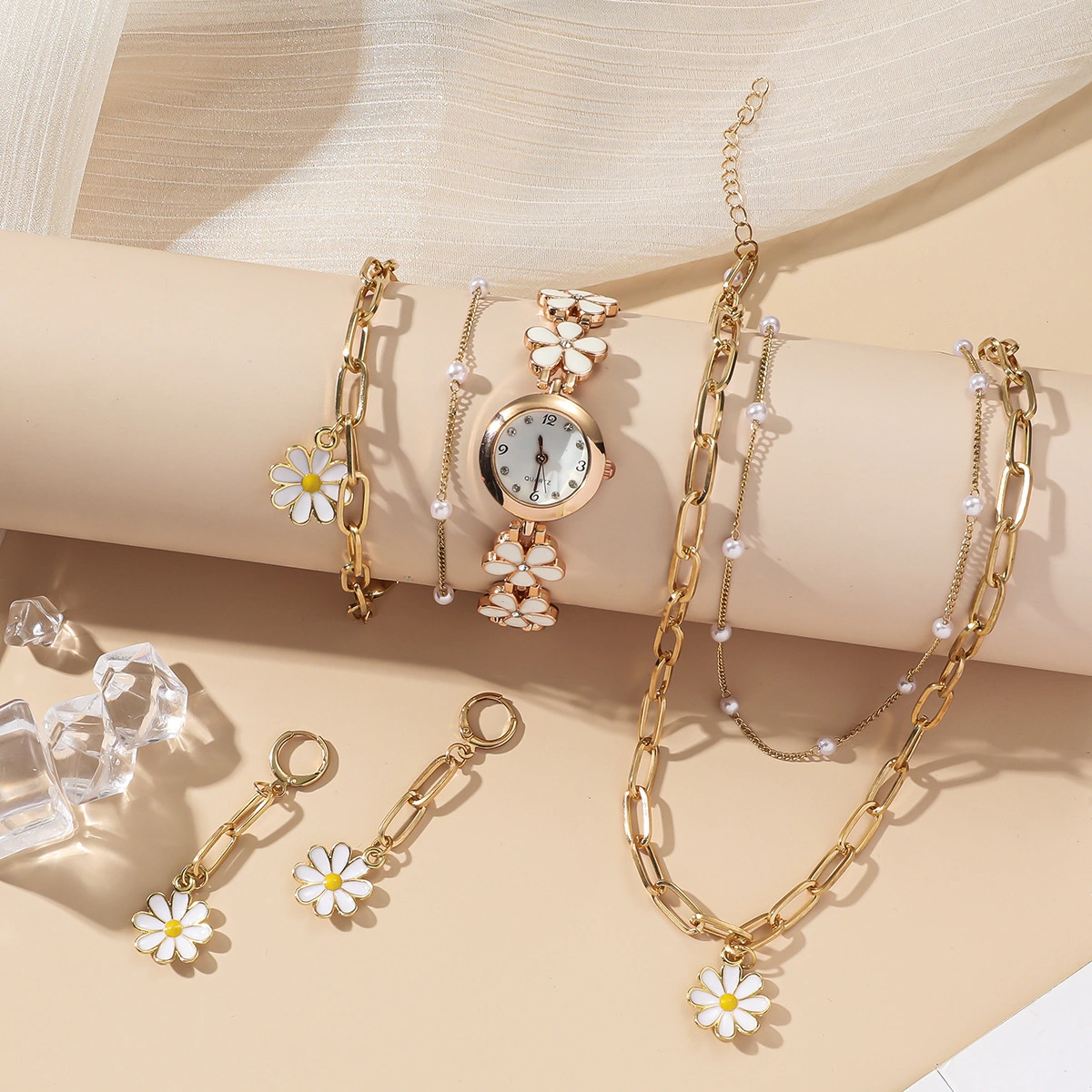 Flower Bottom Oil Chain British Watch