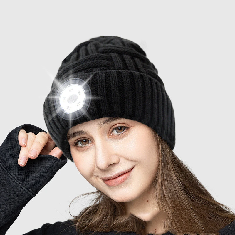 LED Lighting Men And Women Autumn And Winter Warm Outdoor Riding Removable Washable