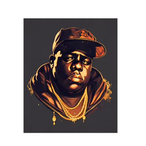 Wall art - Biggie Smalls self portrait canvas inner frame