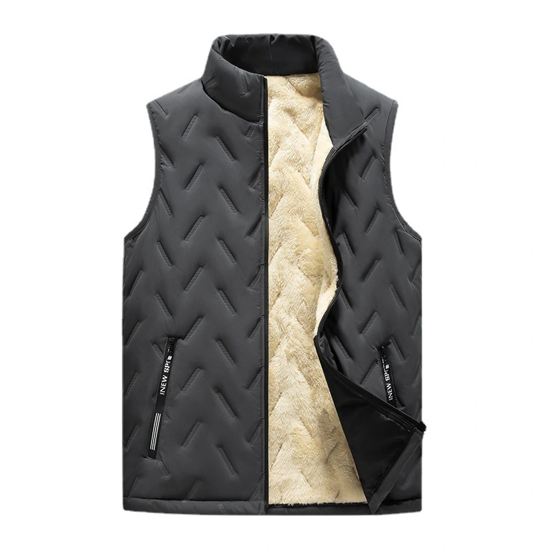 Plush Plus Cotton Large Size Down Cotton Vest For The Middle Aged And Elderly